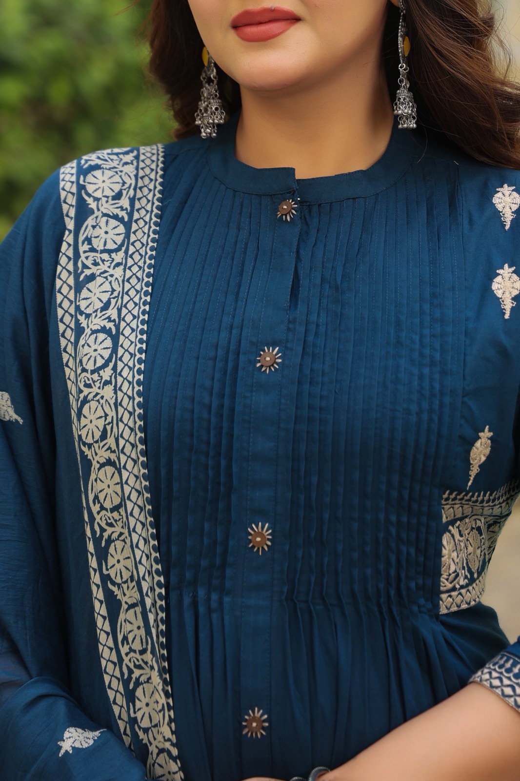 Elegant Maroon Ethnic Ensemble in Heritage Courtyard 3 pcs kurti set