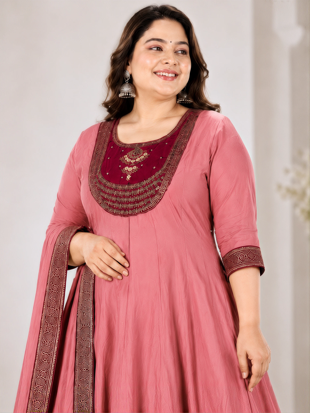 Siddhivinayak Premium silk 3 Piece Anarkali Suit Set - Image 6
