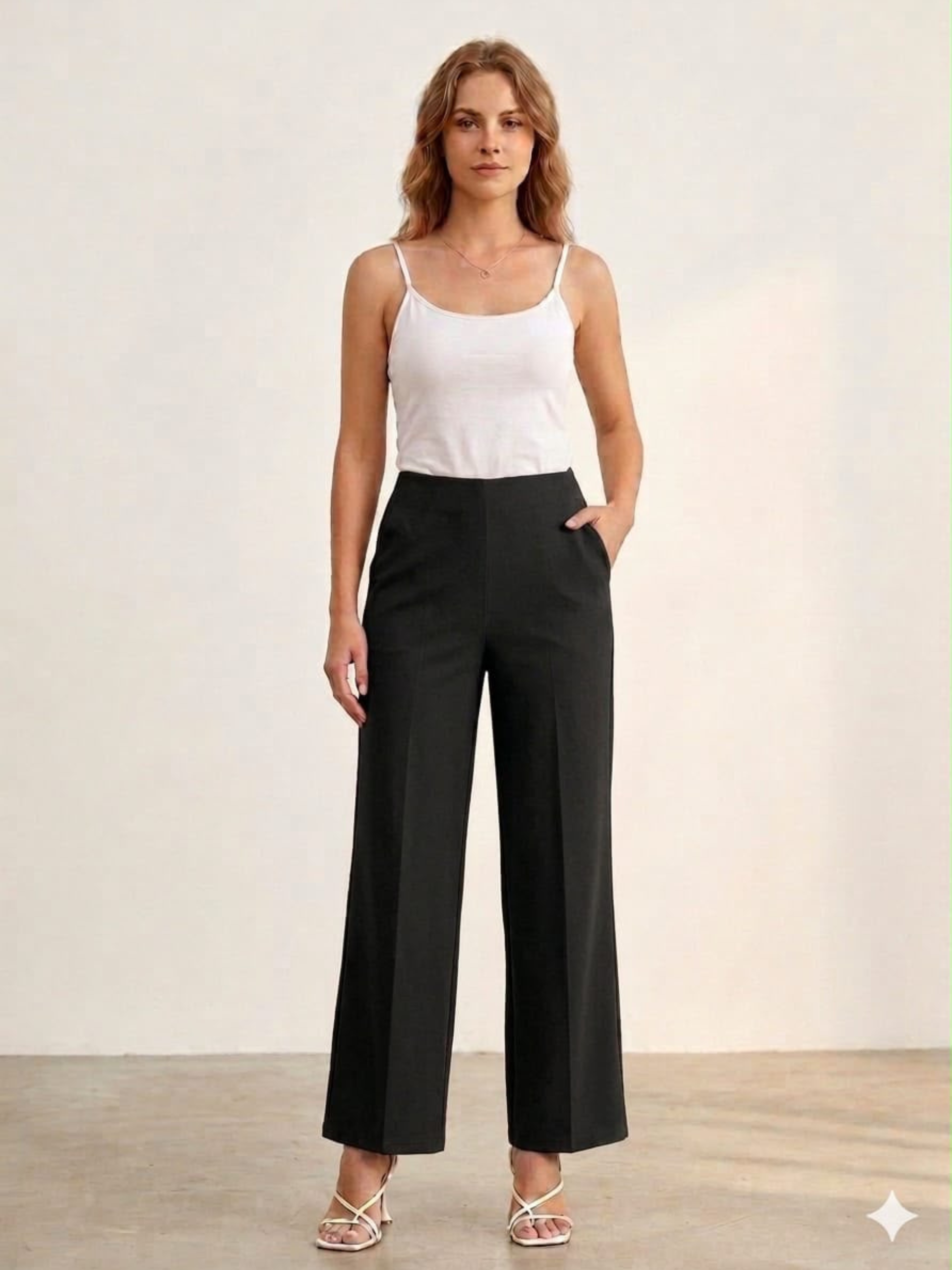 Premium Stretchable Tencel Wide-Leg Trousers