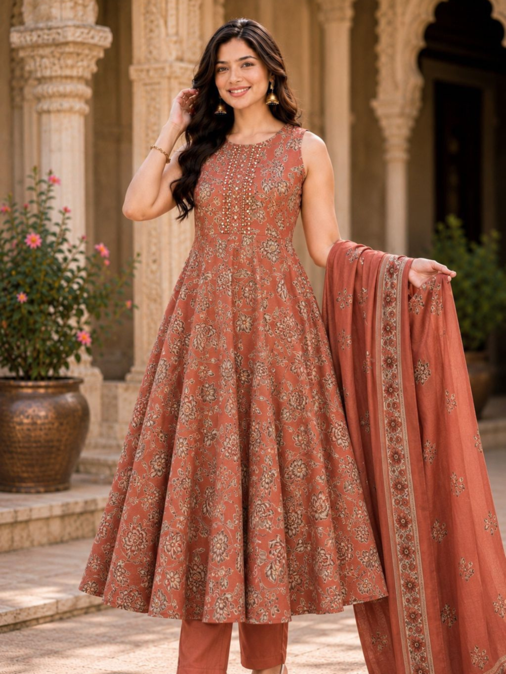 Siddhivinayak Women’s Premium A-Line Kurti Set