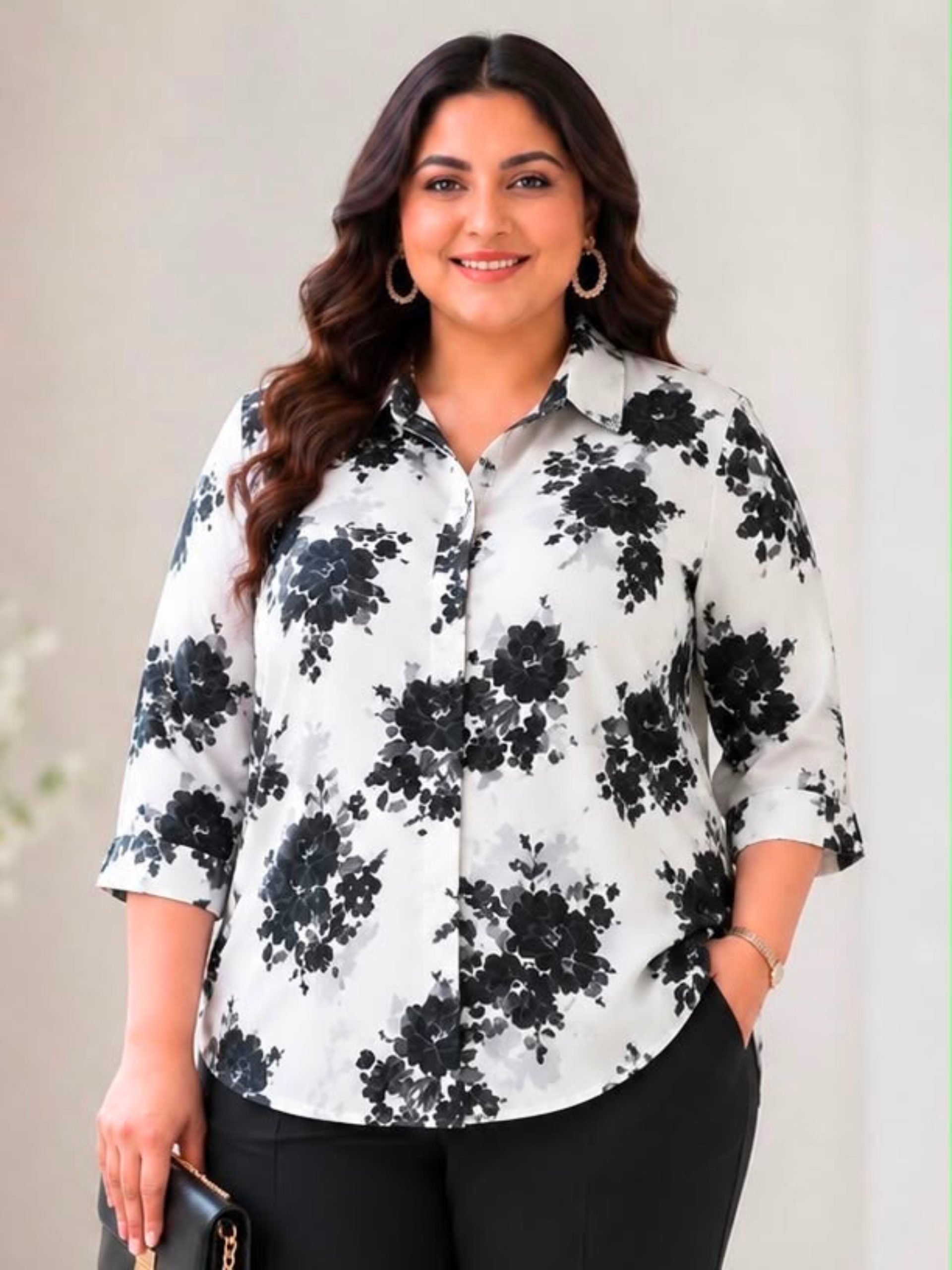 Siddhivinayak Premium Floral Office Wear Top - Image 3