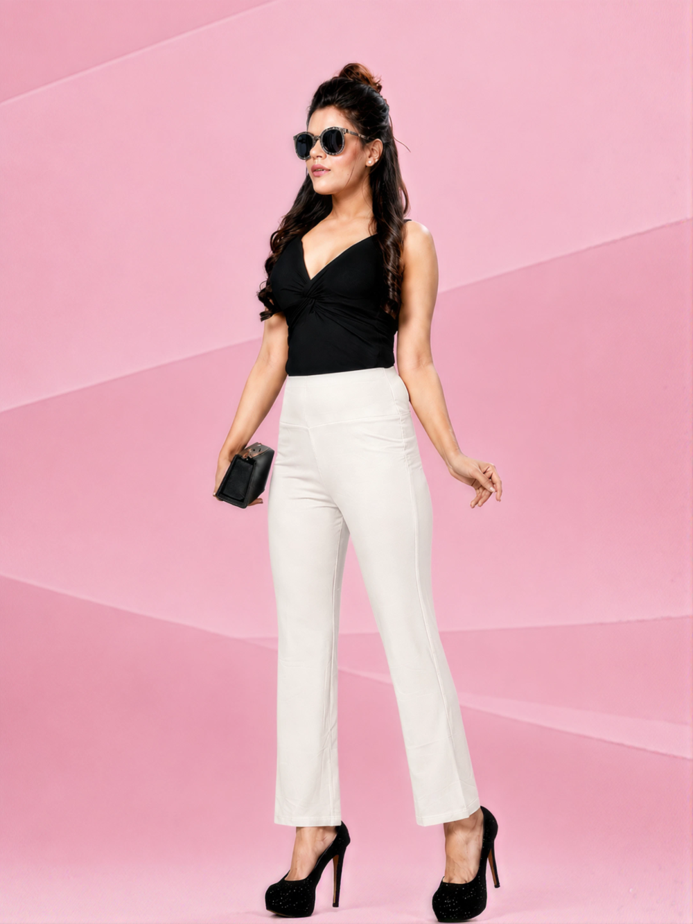 Women's High-Waist Straight Fit Pants