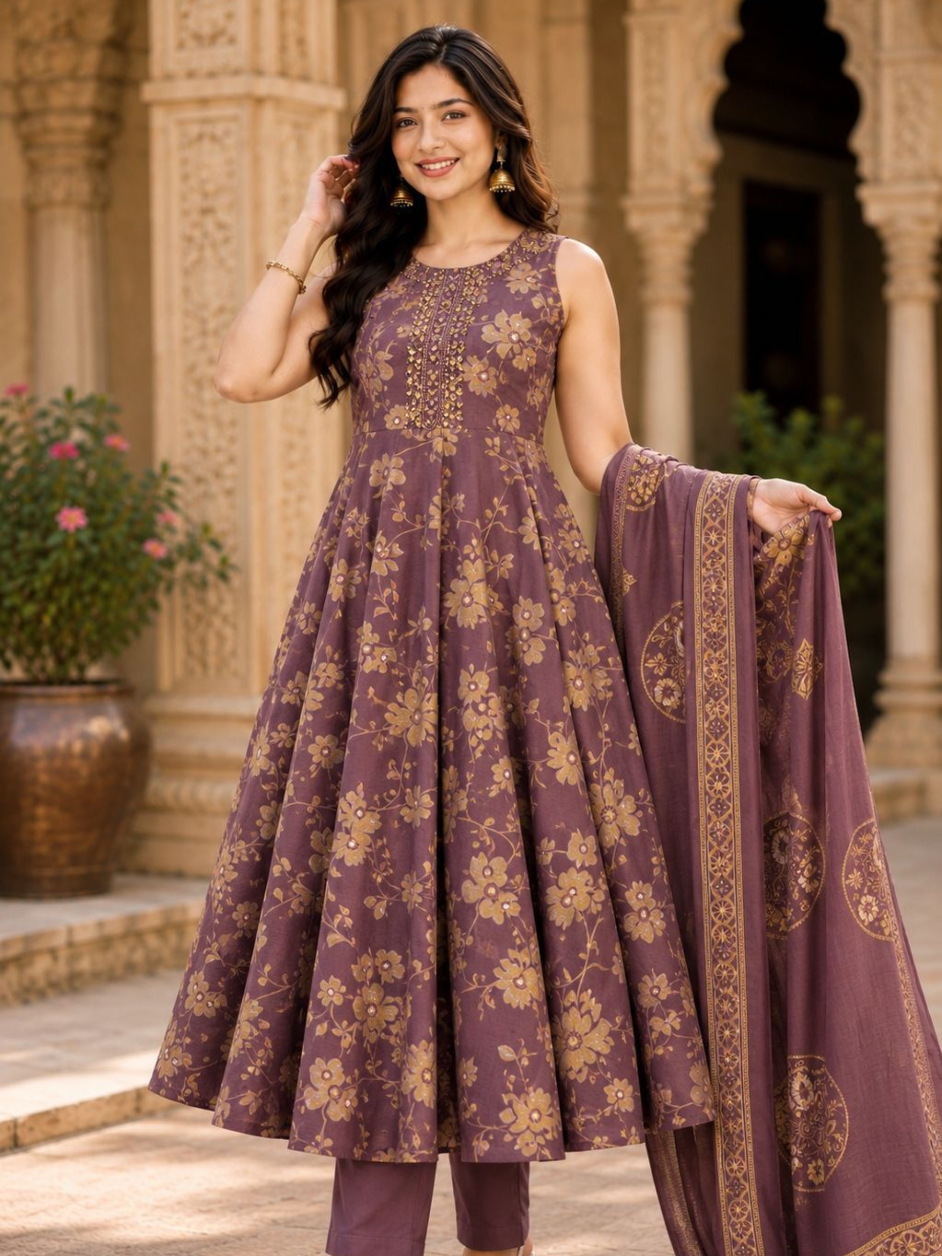 Siddhivinayak Women’s Premium A-Line Kurti Set - Image 3