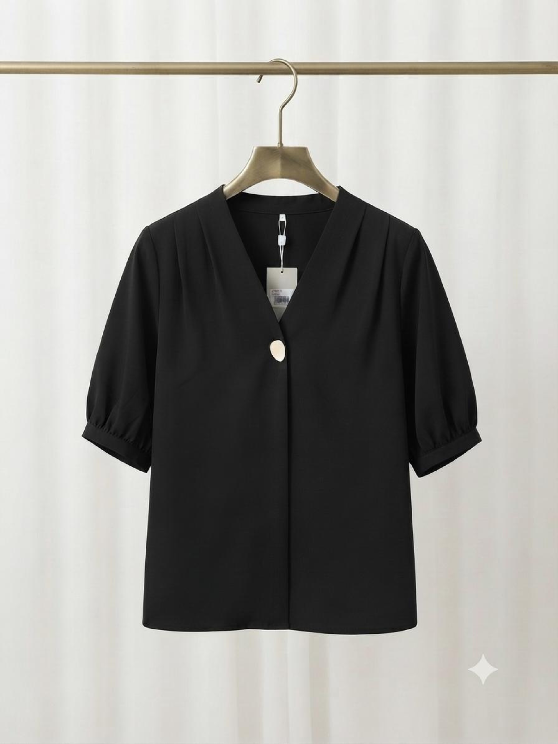 Premium Office Wear V-Neck Solid Top - Image 6