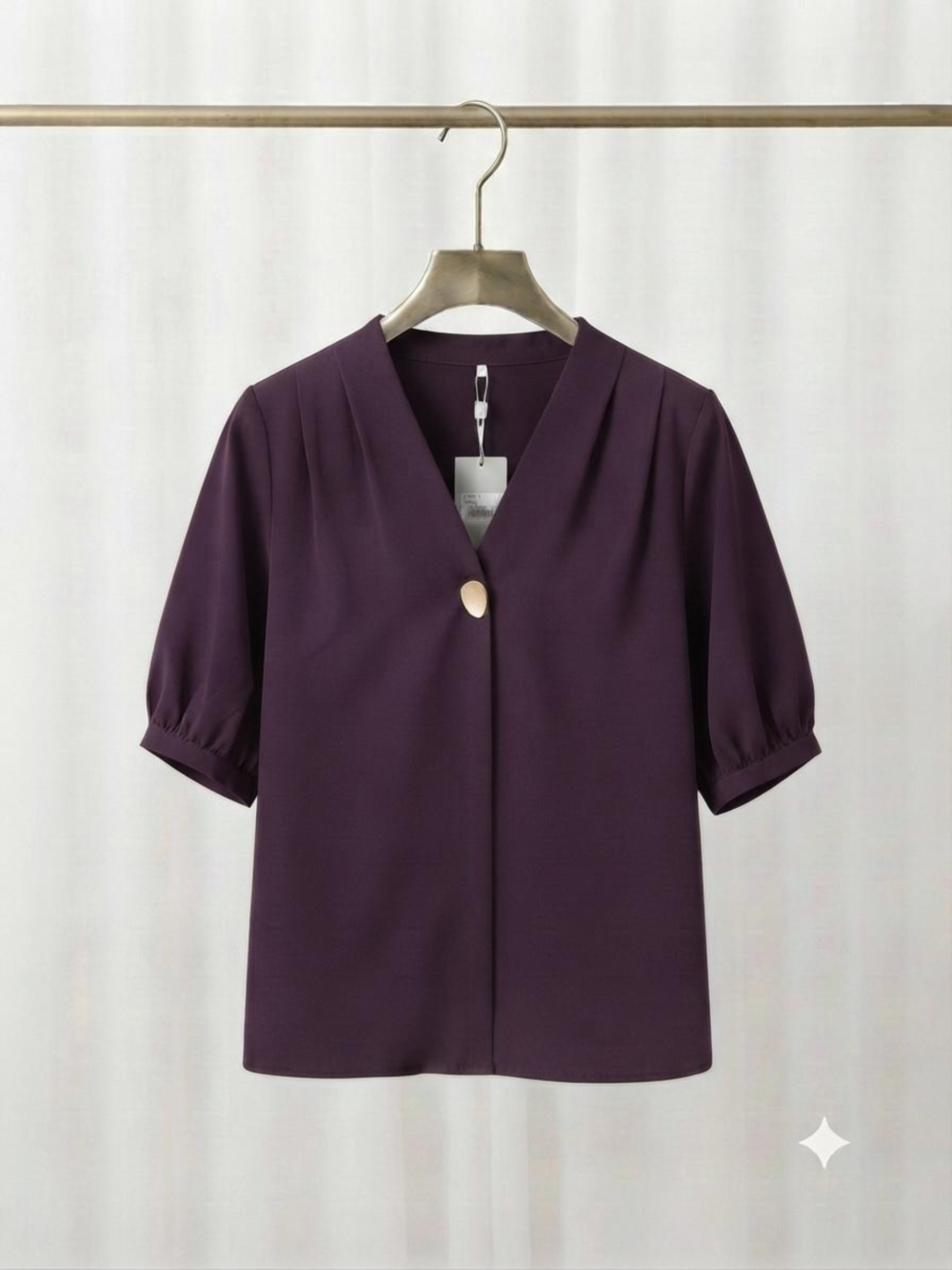 Premium Office Wear V-Neck Solid Top