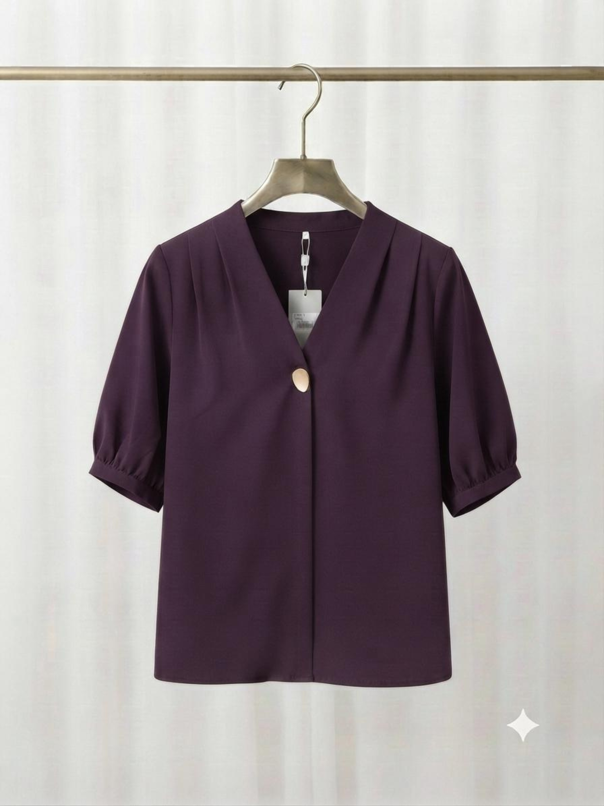 Premium Office Wear V-Neck Solid Top