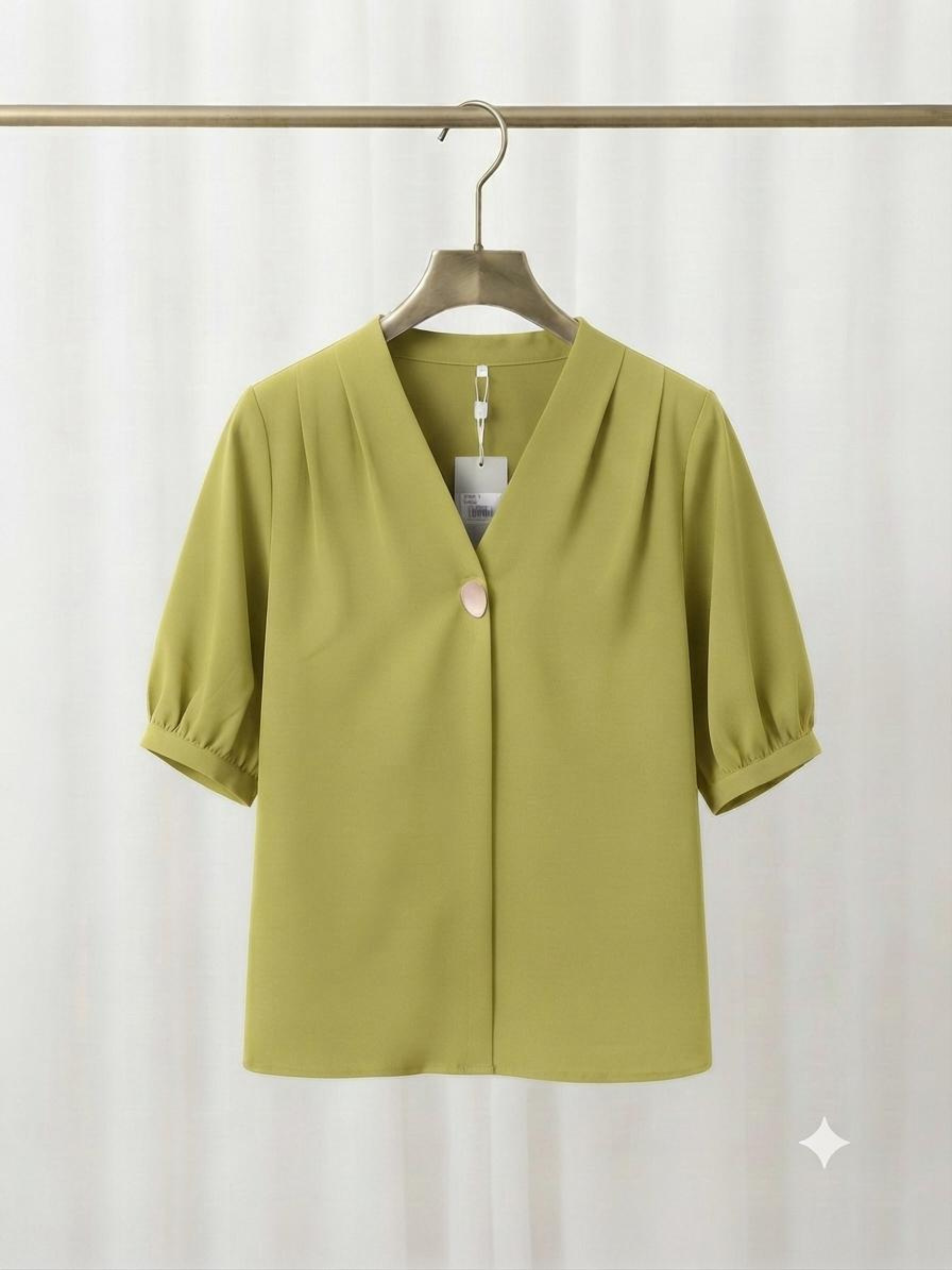 Premium Office Wear V-Neck Solid Top - Image 4