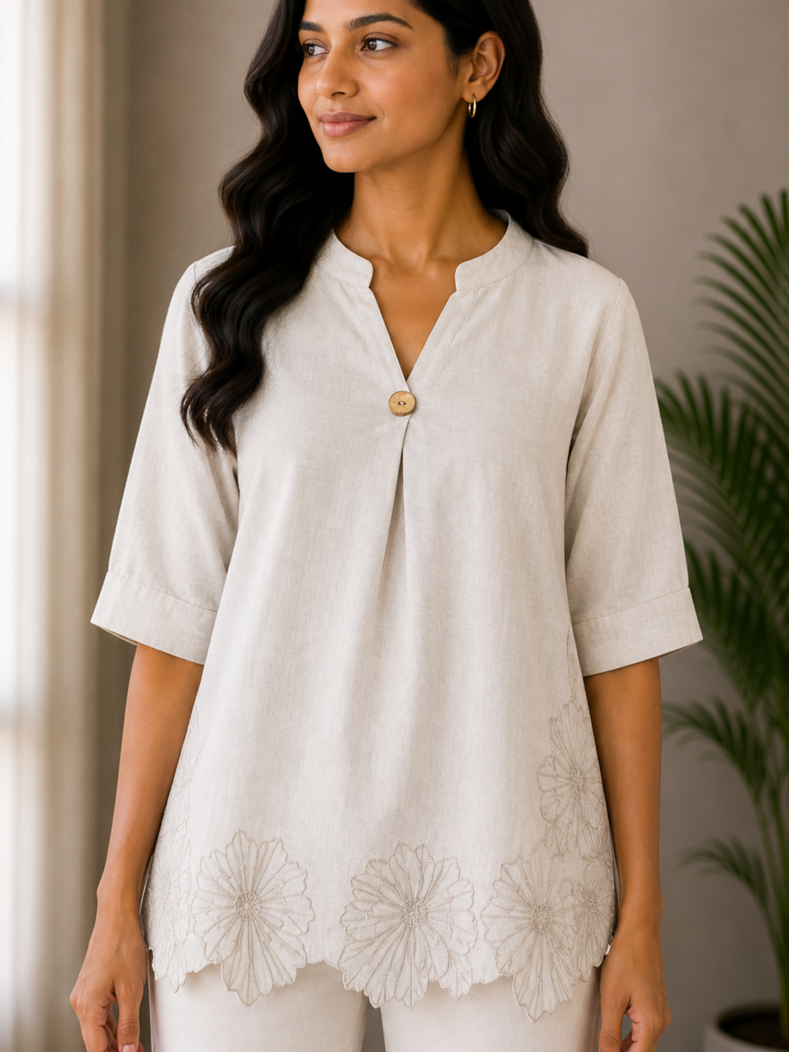 Elegant Floral Embroidered Top - Image 5