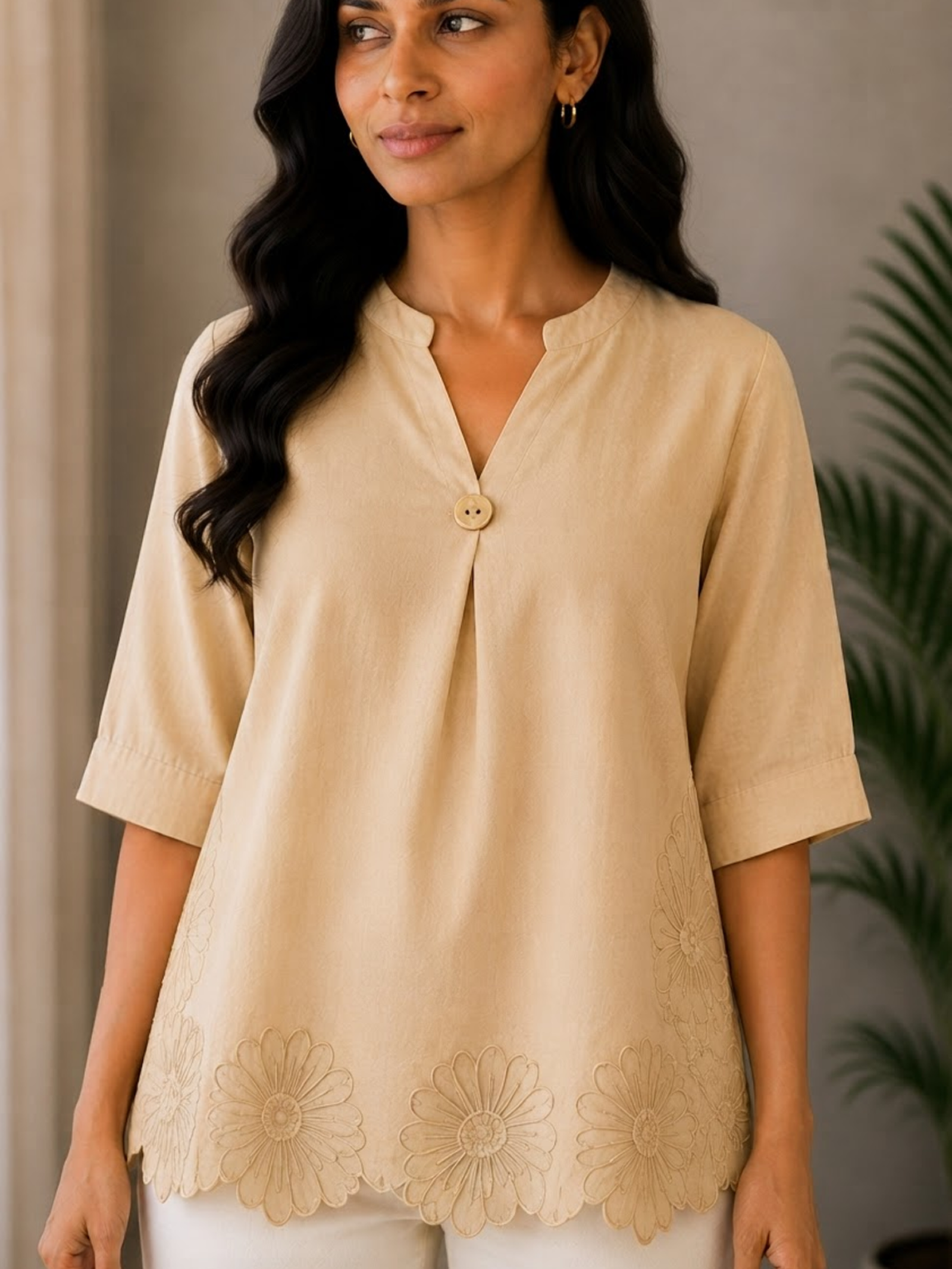 Elegant Floral Embroidered Top - Image 7