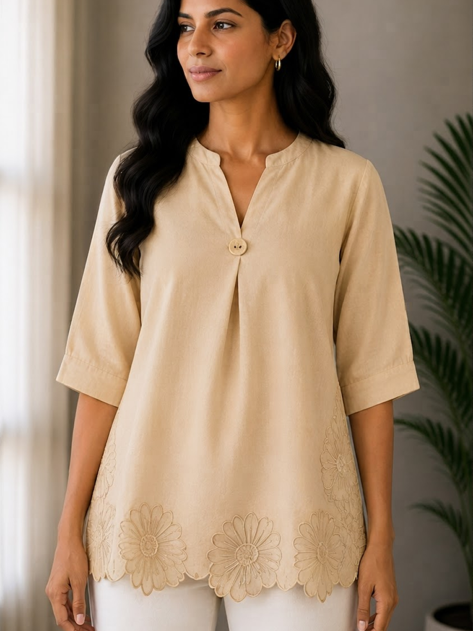 Elegant Floral Embroidered Top - Image 8