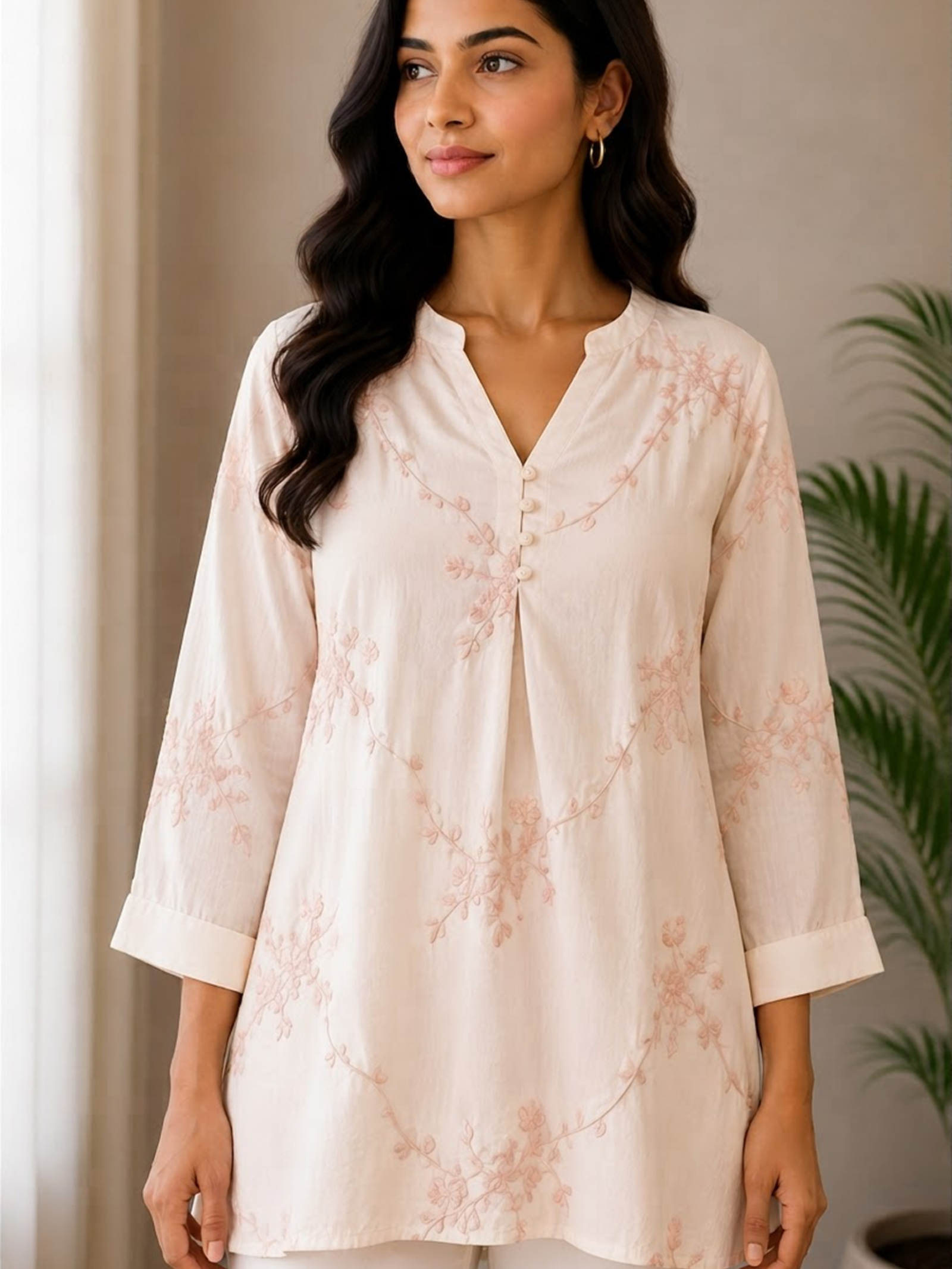Elegant Floral Embroidered Top - Image 5