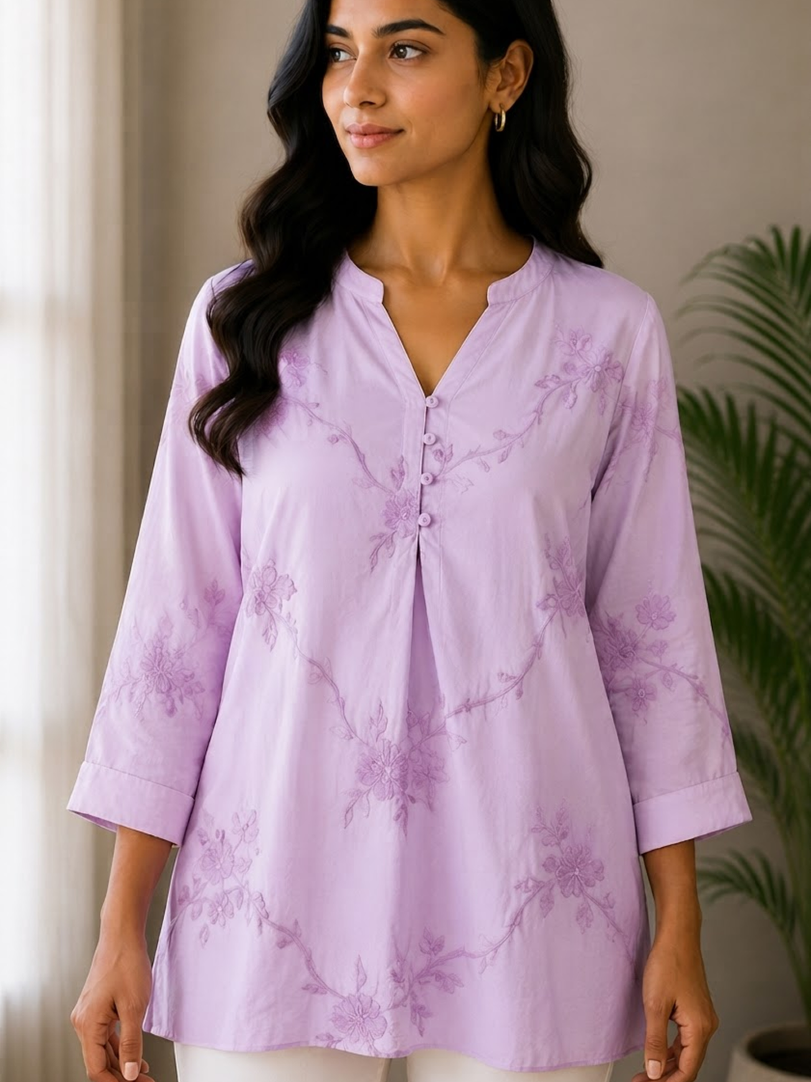 Elegant Floral Embroidered Top - Image 8