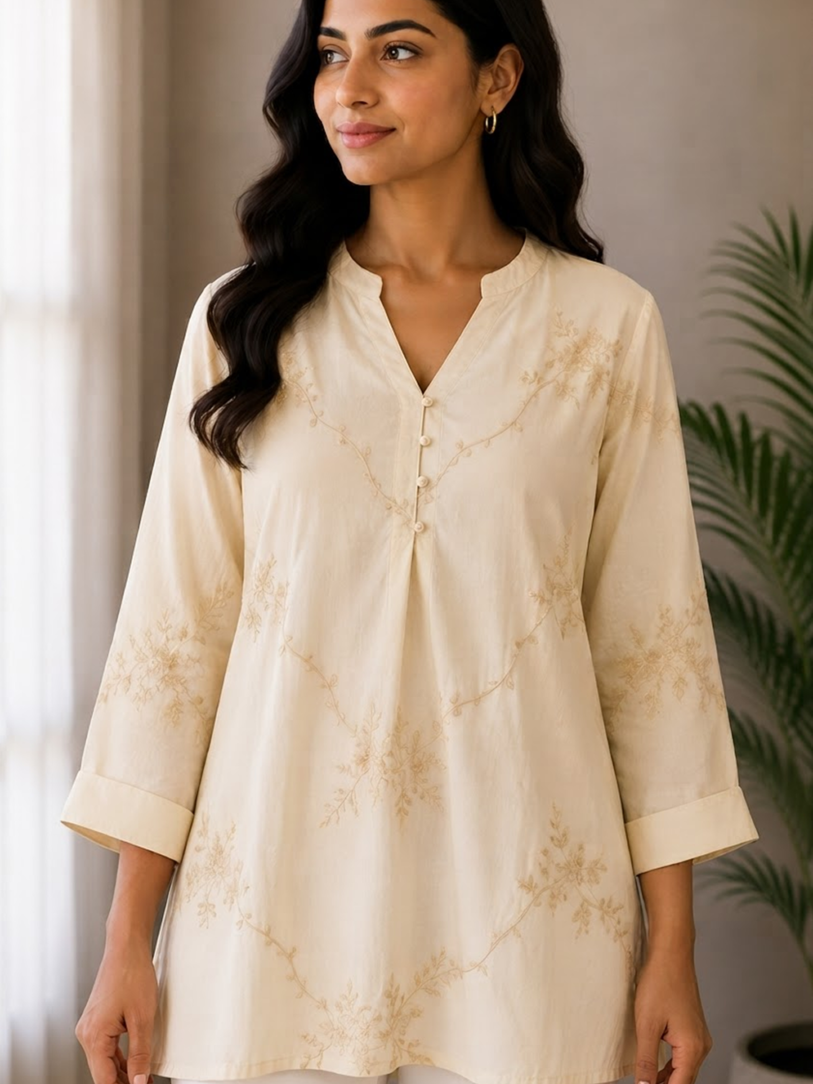 Elegant Floral Embroidered Top - Image 9