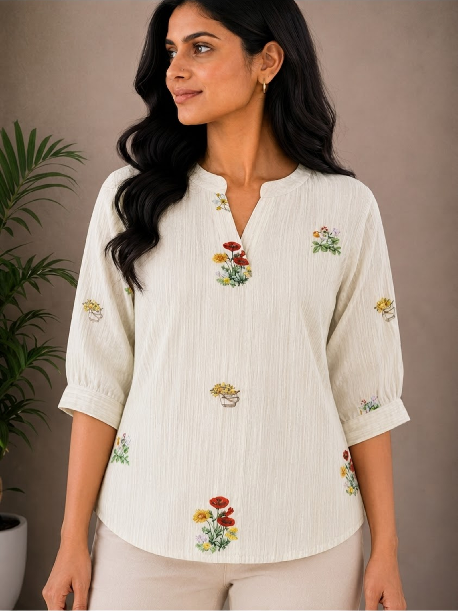 Floral Printed Women's Top Product Description - Image 5