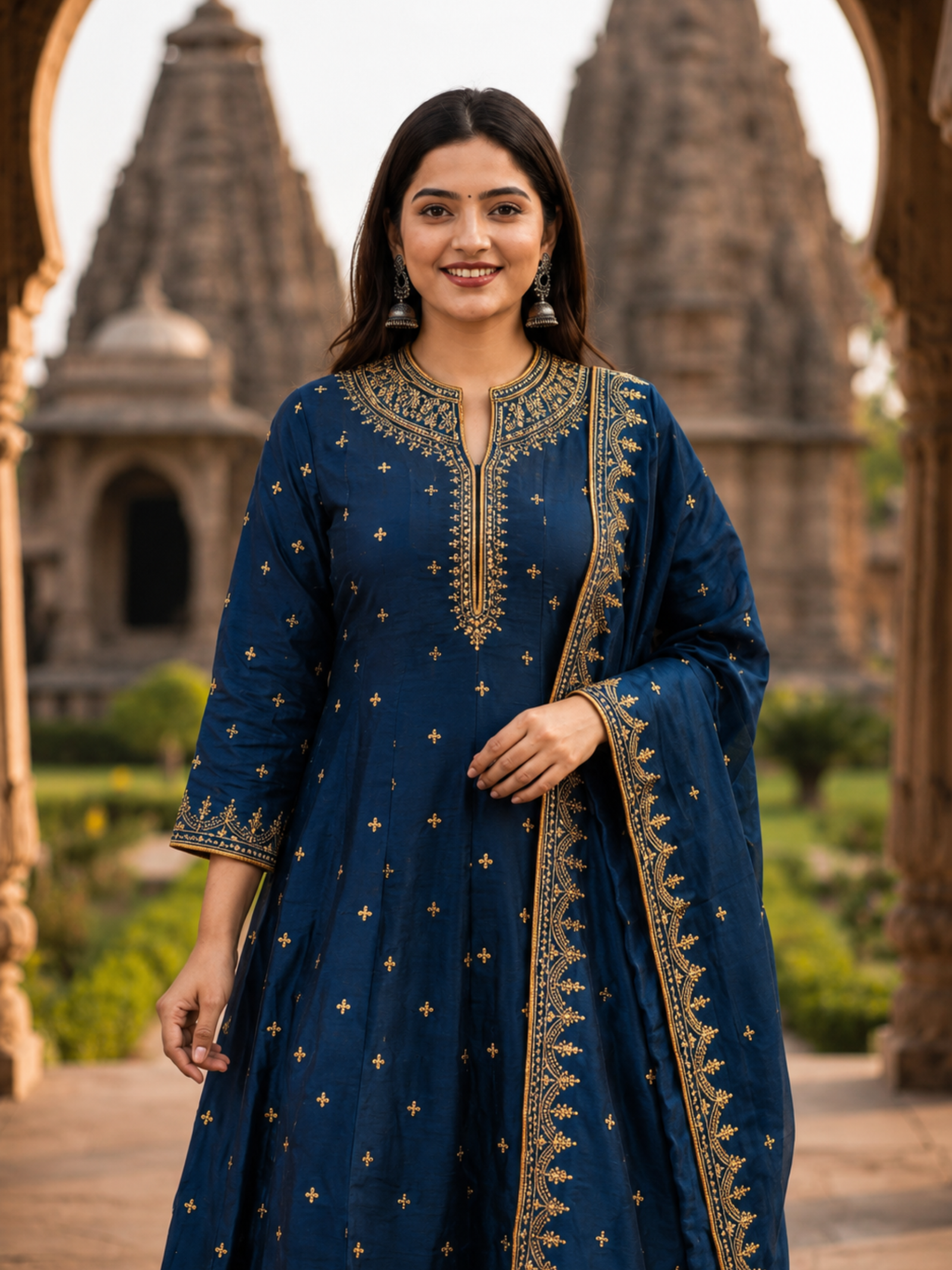 Premium Quality, Skin-Friendly, Gorgeous Look Anarkali Suit Set - Image 2