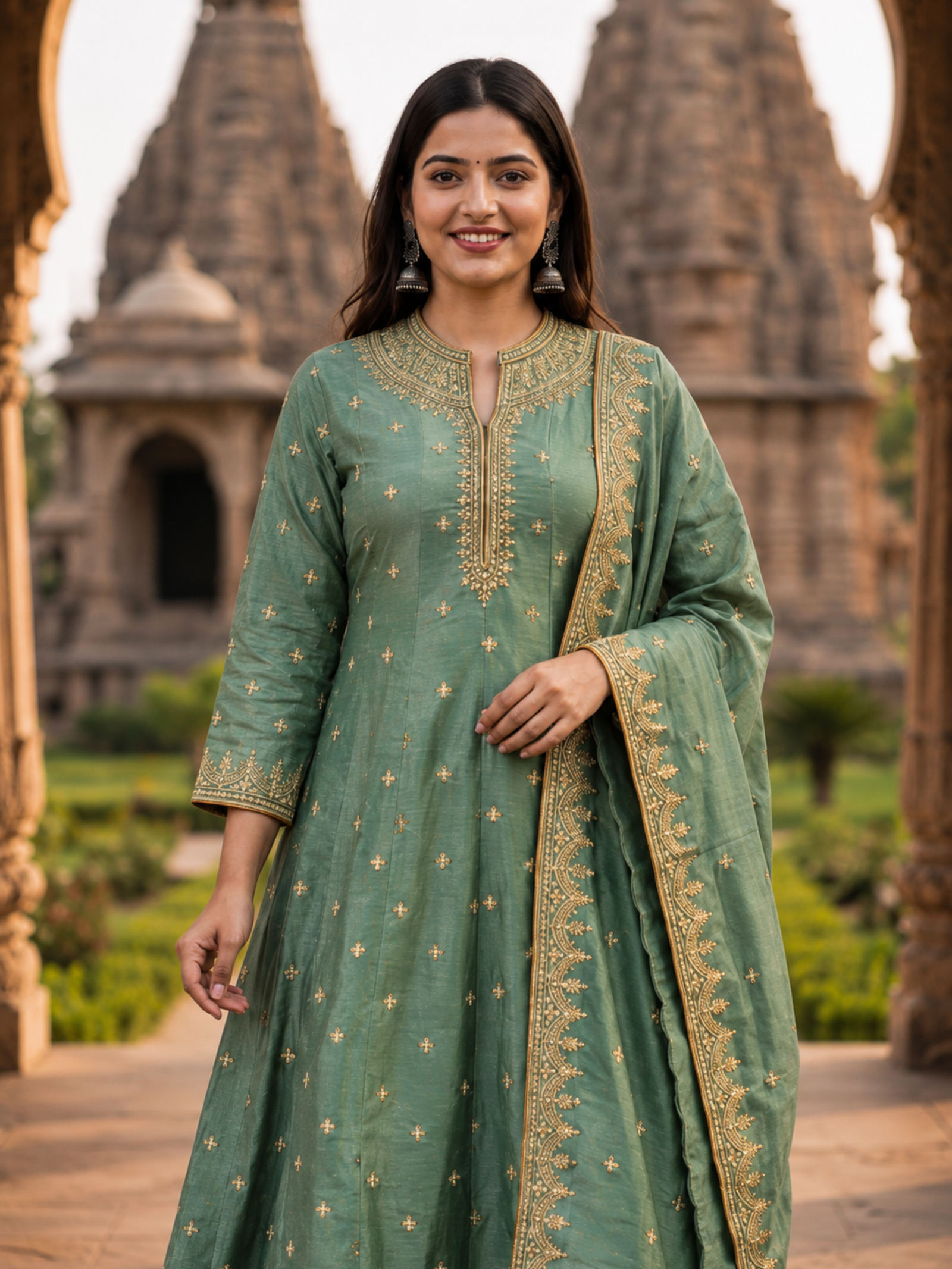 Premium Quality, Skin-Friendly, Gorgeous Look Anarkali Suit Set - Image 8