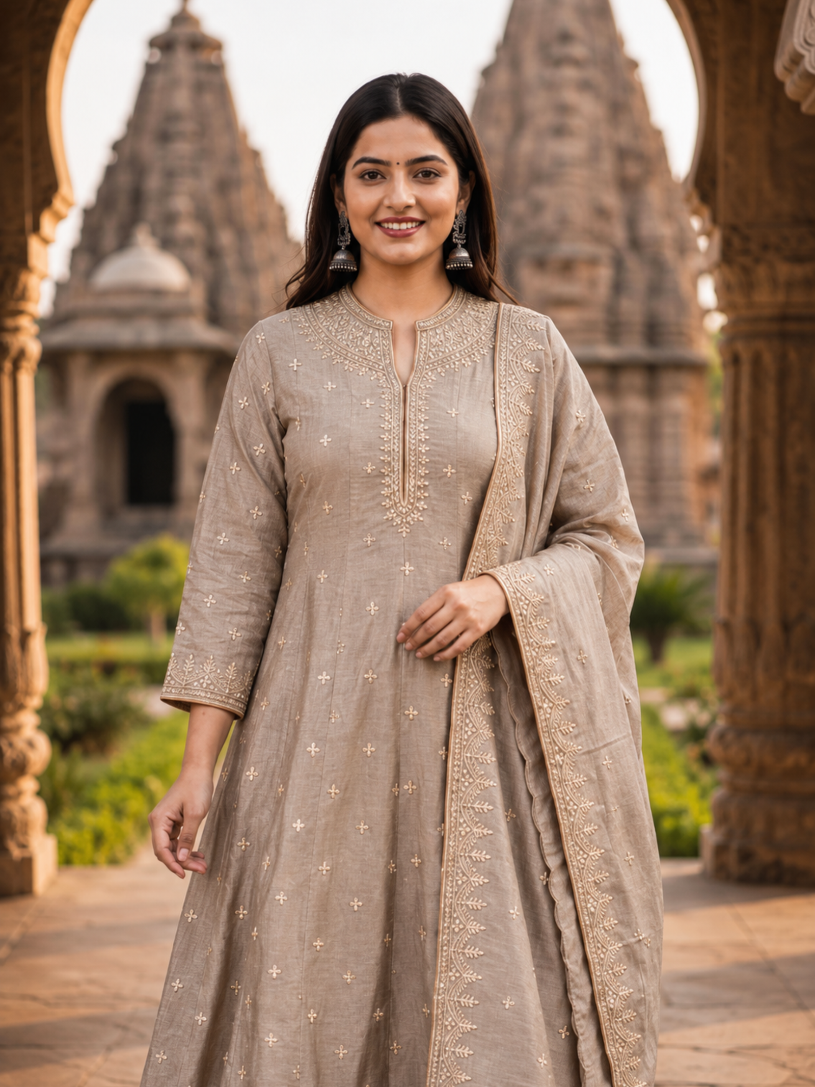 Premium Quality, Skin-Friendly, Gorgeous Look Anarkali Suit Set - Image 6