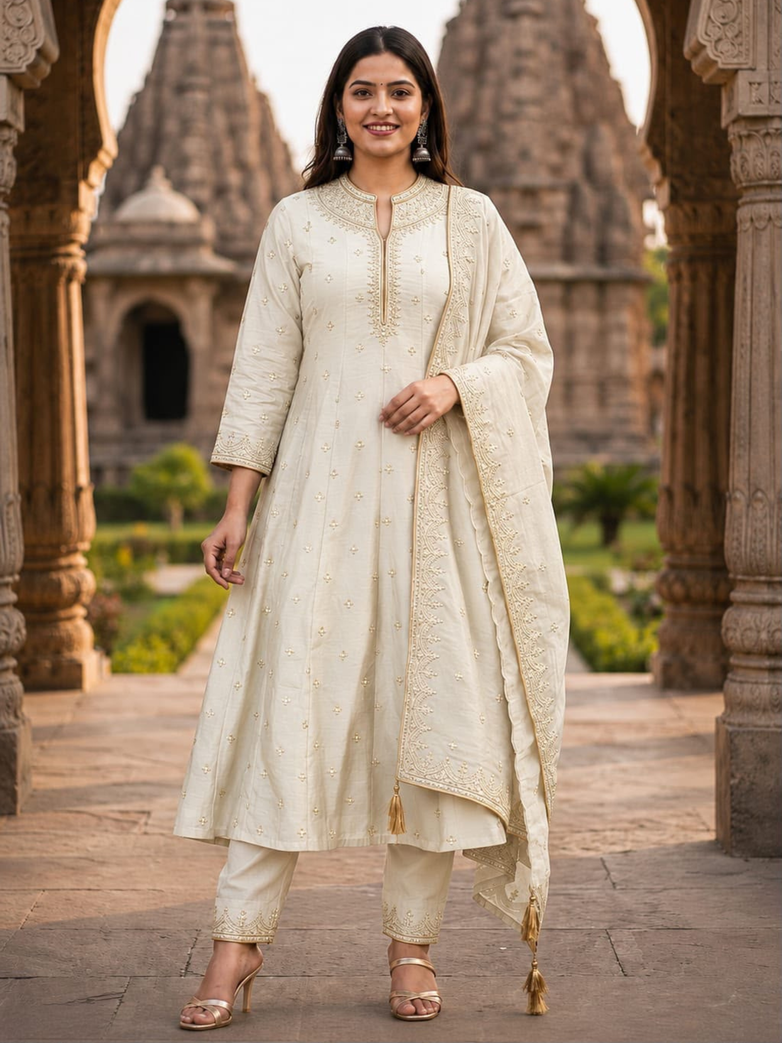 Premium Quality, Skin-Friendly, Gorgeous Look Anarkali Suit Set - Image 3