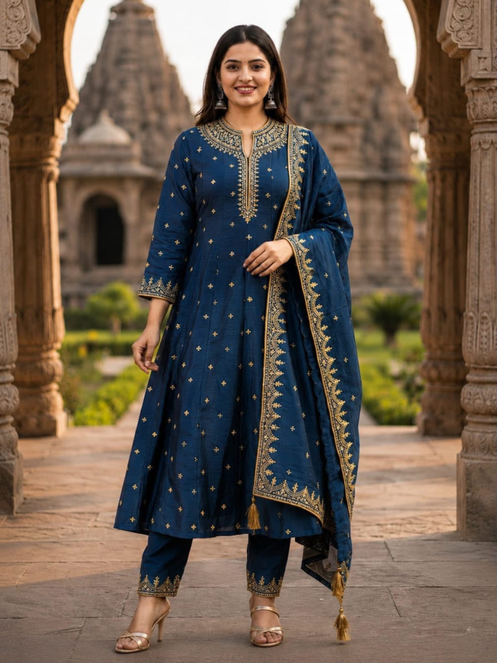 Premium Quality, Skin-Friendly, Gorgeous Look Anarkali Suit Set