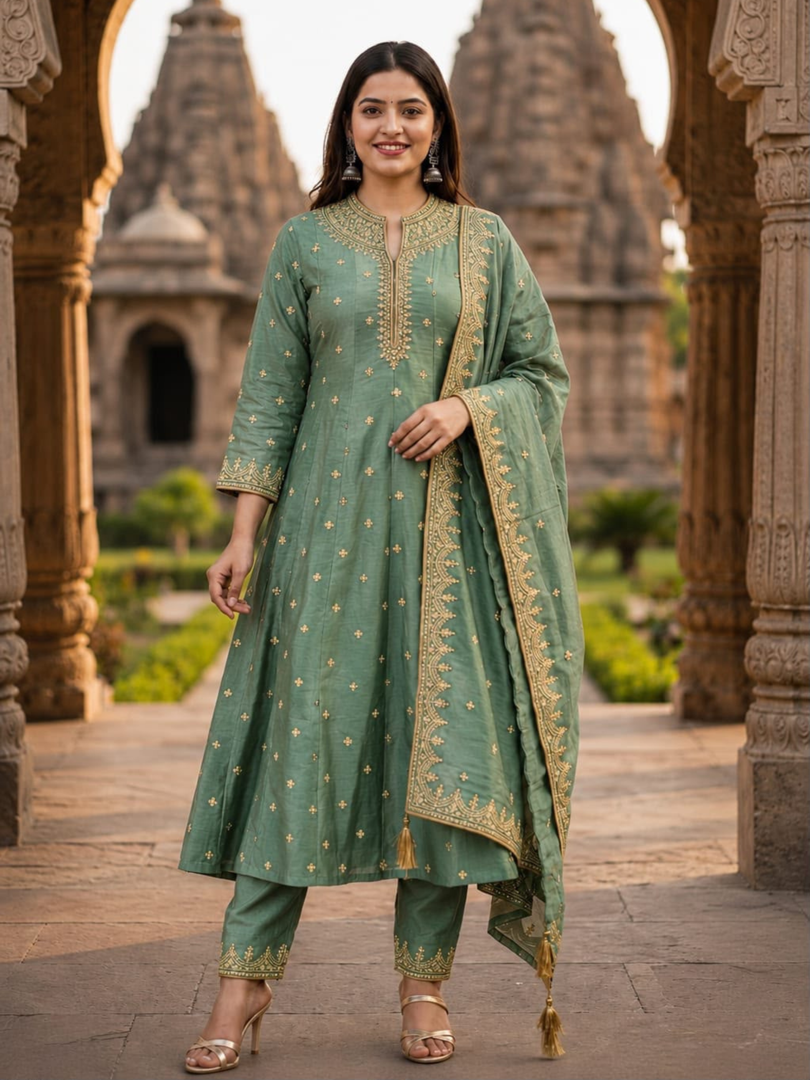 Premium Quality, Skin-Friendly, Gorgeous Look Anarkali Suit Set - Image 7