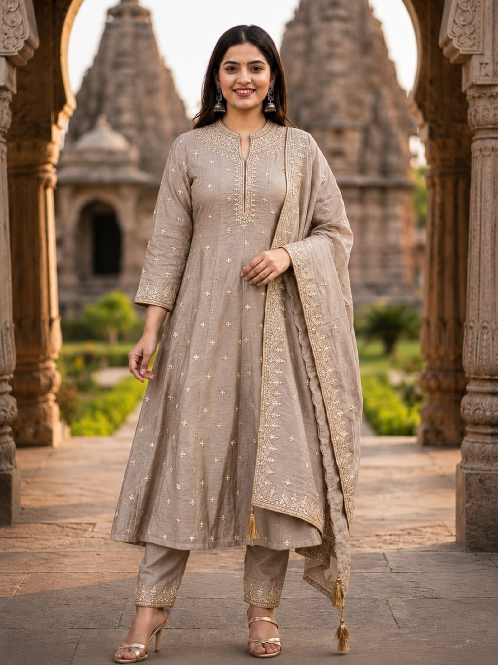 Premium Quality, Skin-Friendly, Gorgeous Look Anarkali Suit Set - Image 5