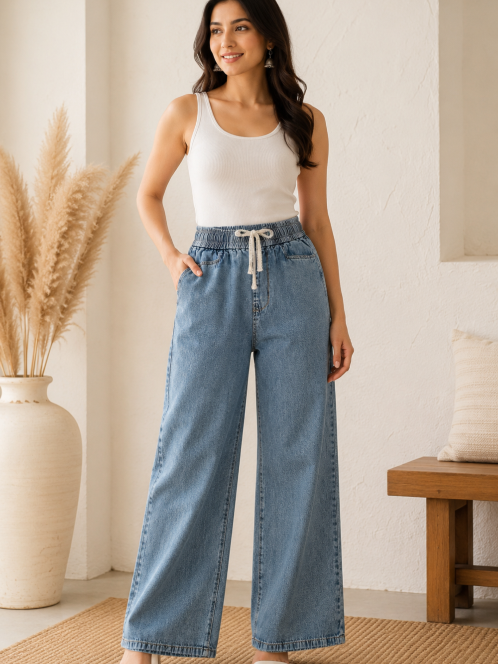 Strait feet jeans