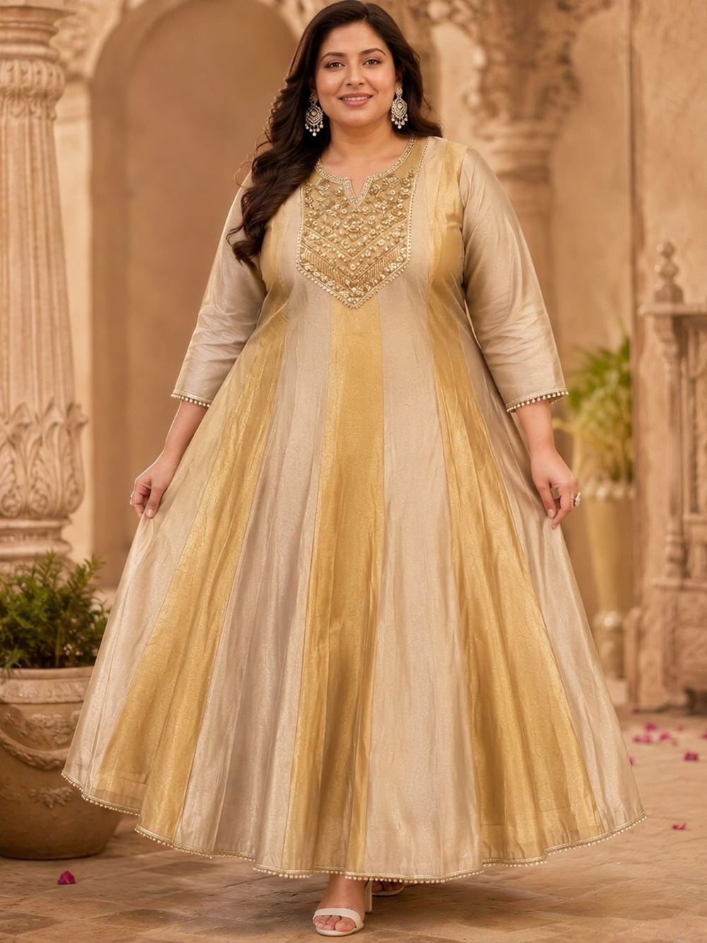 ROYAL DESIGNER SHIMMER GOWN WITH DUPATTA