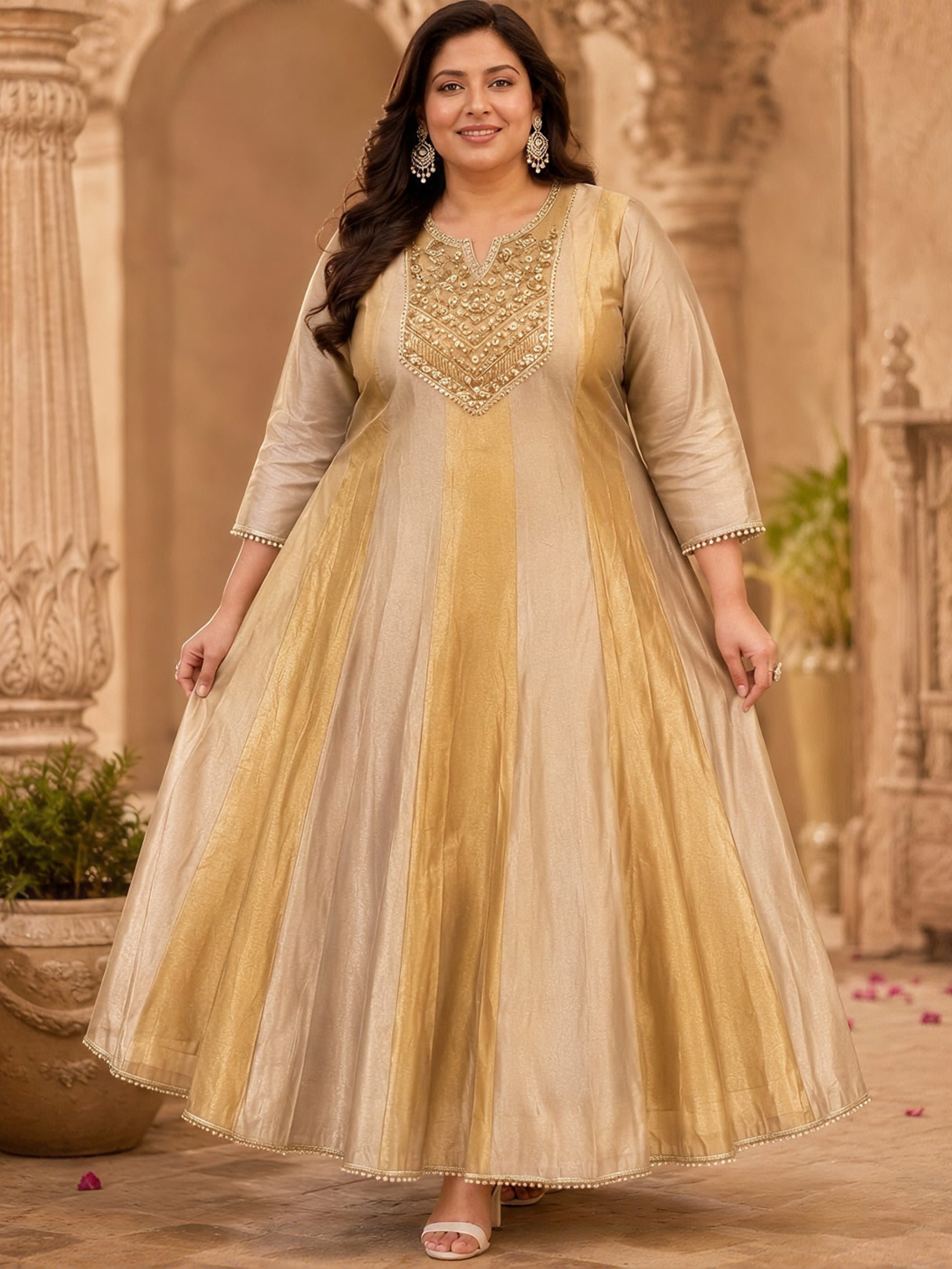 ROYAL DESIGNER SHIMMER GOWN WITH DUPATTA