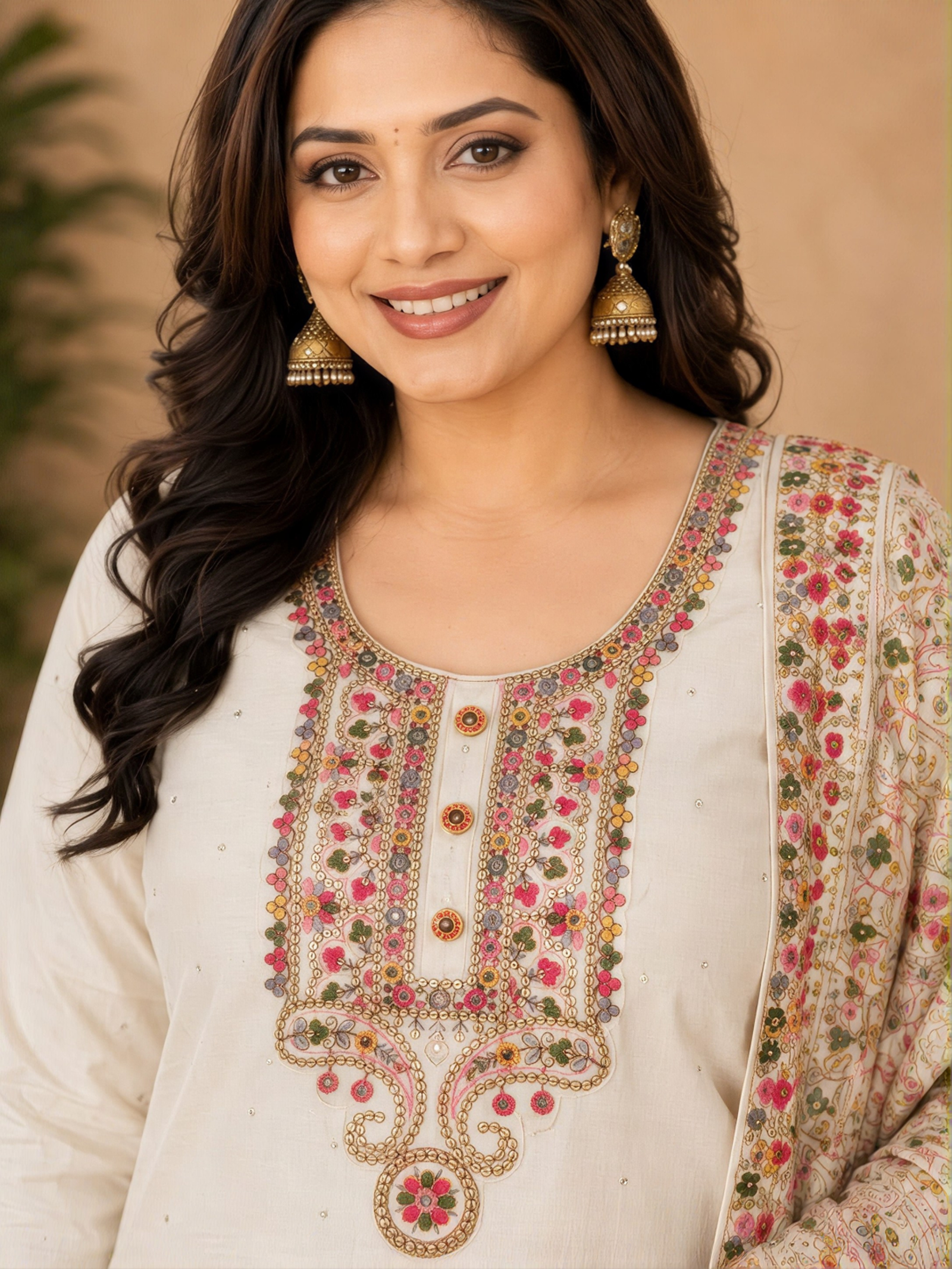 Premium Silk Embroidered 3-Piece Suit Set - Image 6