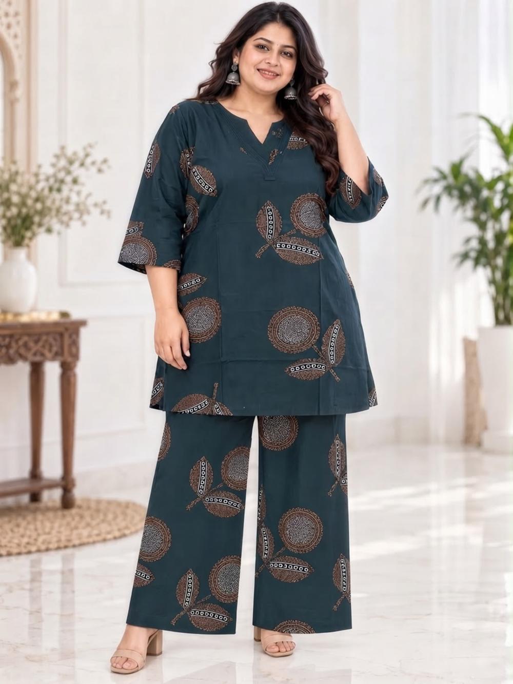 Premium Plus-Size Printed Co-ord Set Collection